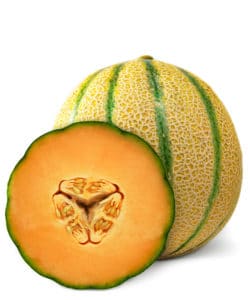 Golden Kiss Melon on white background