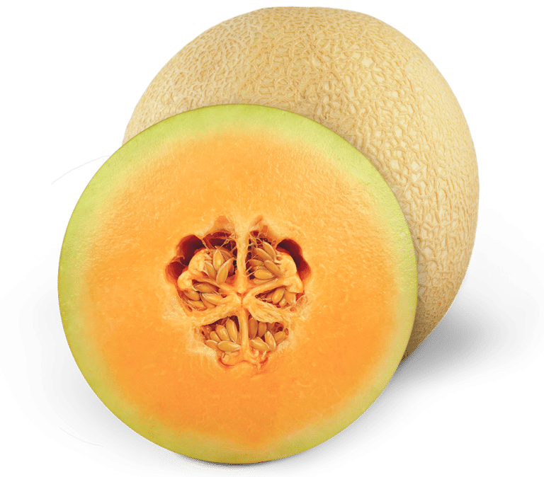 Sugar Kiss melon on white background